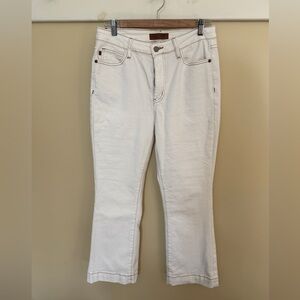 Judy Blue Women's Off-White Cropped Bootcut Jeans